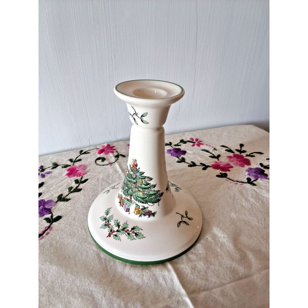 Spode Christmas Tree Collection Candle Holder 6" Made in England
